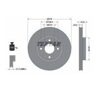 Disco freno TEXTAR 92303203 anteriore, ventilato, 1 Pezzo