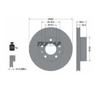 Disco freno TEXTAR 92305203 vorne, belüftet, 1 Stück