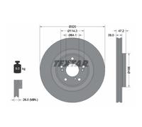 Disco freno TEXTAR 92306203 anteriore, ventilato, 1 Pezzo