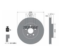 Disco freno TEXTAR 92323905 anteriore, ventilato, altamente carbonizzato, 1 Pezzo