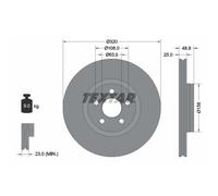 Textar Disco freno 92326103 ventilato per Ford Transit Connect 1 pezzo