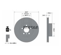 Disco freno TEXTAR 92326805 anteriore, ventilato, altamente carbonizzato, 1 Pezzo