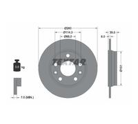 Disco freno TEXTAR 92327203 posteriore, pieno, 1 Pezzo