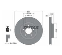 Disco freno TEXTAR 92333203 anteriore, ventilato, 1 Pezzo