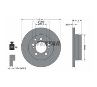Disco freno TEXTAR 92338503 posteriore, ventilato, 1 Pezzo