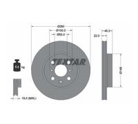 Disco freno TEXTAR 92346103 anteriore, ventilato, 1 Pezzo