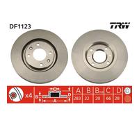 Disco freno TRW DF1123 anteriore, ventilato, 1 Pezzo