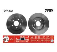 Disco Freno Trw DF4372 per Mazda (changan) Ford Assale Posteriore