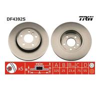 Disco freno TRW DF4392S anteriore, ventilato, 1 Pezzo