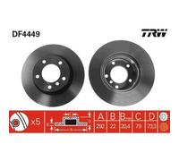 Disco Freno Trw DF4449 per Bmw Assale Anteriore