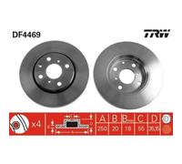 Disco freno TRW DF4469 anteriore, ventilato, 1 Pezzo
