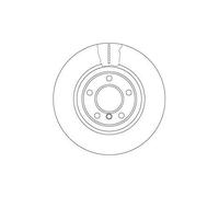 Disco freno TRW DF6616S anteriore, ventilato, altamente carbonizzato, 1 Pezzo