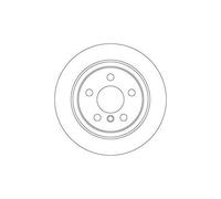 Disco freno TRW DF6756 posteriore, pieno, 1 Pezzo