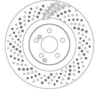 TRW Disco freno DF6862S anteriore ventilato perforato per MERCEDES-BENZ SL (R230) 2004-2012 1 pezzo