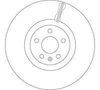 Disco freno TRW DF6939S anteriore, ventilato, 1 Pezzo
