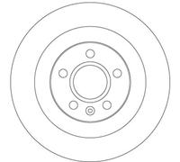 Disco freno TRW DF6970 posteriore, pieno, 1 Pezzo