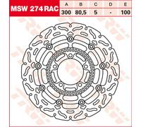 Disco freno TRW Lucas MSW274RAC, galleggiante