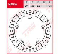 Disco freno TRW MST238, 1 Pezzo