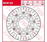 Disco freno TRW MSW229, 1 Pezzo