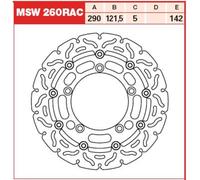 Disco freno TRW MSW260RAC, 1 Pezzo
