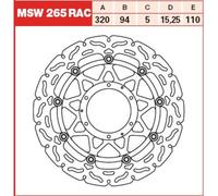 TRW Dischi freno racing anteriori, con ABE ANT., MSW265RAC FLOTT.
