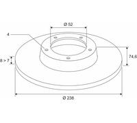Disco Freno Valeo per Veicoli Renault Clio Megane R19 Pieno Assale Posteriore