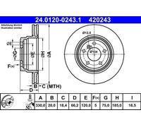 Disco freno ATE 24012002431 per BMW
