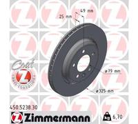 Disco freno ventilato 450.5238.30 ZIMMERMANN