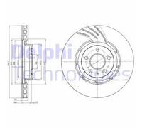 Delphi Disco freno BG9052 Anteriore per Audi Q5/A5/A4