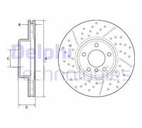 DELPHI BG9234C Disco freno