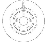 TRW Disco freno DF6572 anteriore ventilato – 1 pezzo