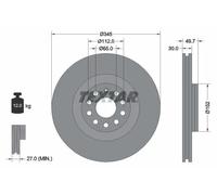 Disco freno ventilazione interna 92120605 TEXTAR per VW AUDI SEAT SKODA