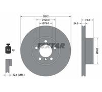 Textar Disco freno 92261805, anteriore, ventilato, altamente carbonizzato, 1 pezzo