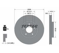 Disco freno ventilazione interna 92322903 TEXTAR per SSANGYONG KORANDO TORRES