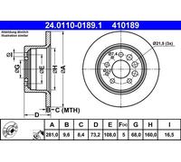 ATE Dischi freno per VOLVO 240 2.0 24.0110-0189.1