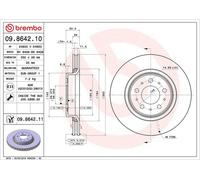 Disco freno VOLVO C70 I 2.0 T 09.8642.11