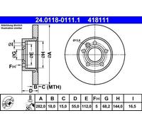 Disco freno VW TRANSPORTER T4 2.0 24.0118-0111.1 (1 pz)