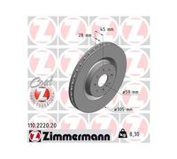 ZIMMERMANN 110.2220.20 Disco freno