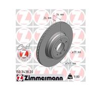 Disco Freno Zimmermann 150.3438.20 Coat Z per Bmw Assale Posteriore