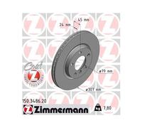 ZIMMERMANN Disco freno 150.3486.20 ventilazione interna Ø307 mm anteriore