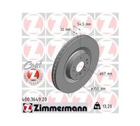 ZIMMERMANN 400.3649.20 Disco freno