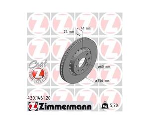 Disco Freno Zimmermann 430.1461.20 Coat Z per Opel General Motors