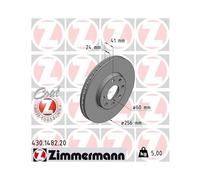 Disco Freno Zimmermann 430.1482.20 Coat Z per Opel Vauxhall General Motors