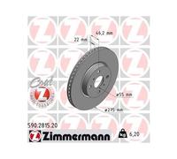 Disco Freno Zimmermann 590.2815.20 Coat Z per Toyota Assale Anteriore