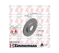 ZIMMERMANN 600.3204.20 Disco freno