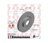 Disco Freno Zimmermann 600.3231.20 Coat Z per Vag Assale Anteriore