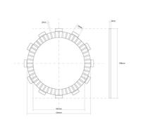 DISCO FRIZIONE GUARNITO FCC per HM - VENT CRE X IE 290 2007-2008