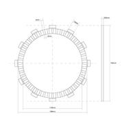 DISCO FRIZIONE GUARNITO FCC per HONDA CB 1100 2013-2013