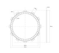 DISCO FRIZIONE GUARNITO FCC per HONDA CB K Super Sport 350 1972-1972