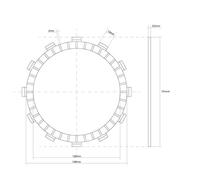 DISCO FRIZIONE GUARNITO FCC per HONDA CBR F 500 1987-1990